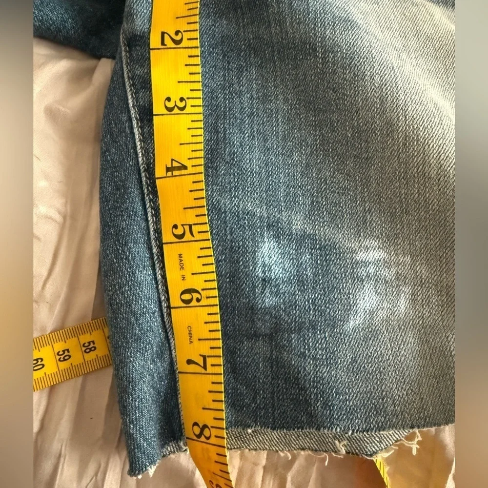 Ag Adriano Goldschmied Womens Jean Nikki Shorts Jorts Distressed Mid Rise Sz 26R